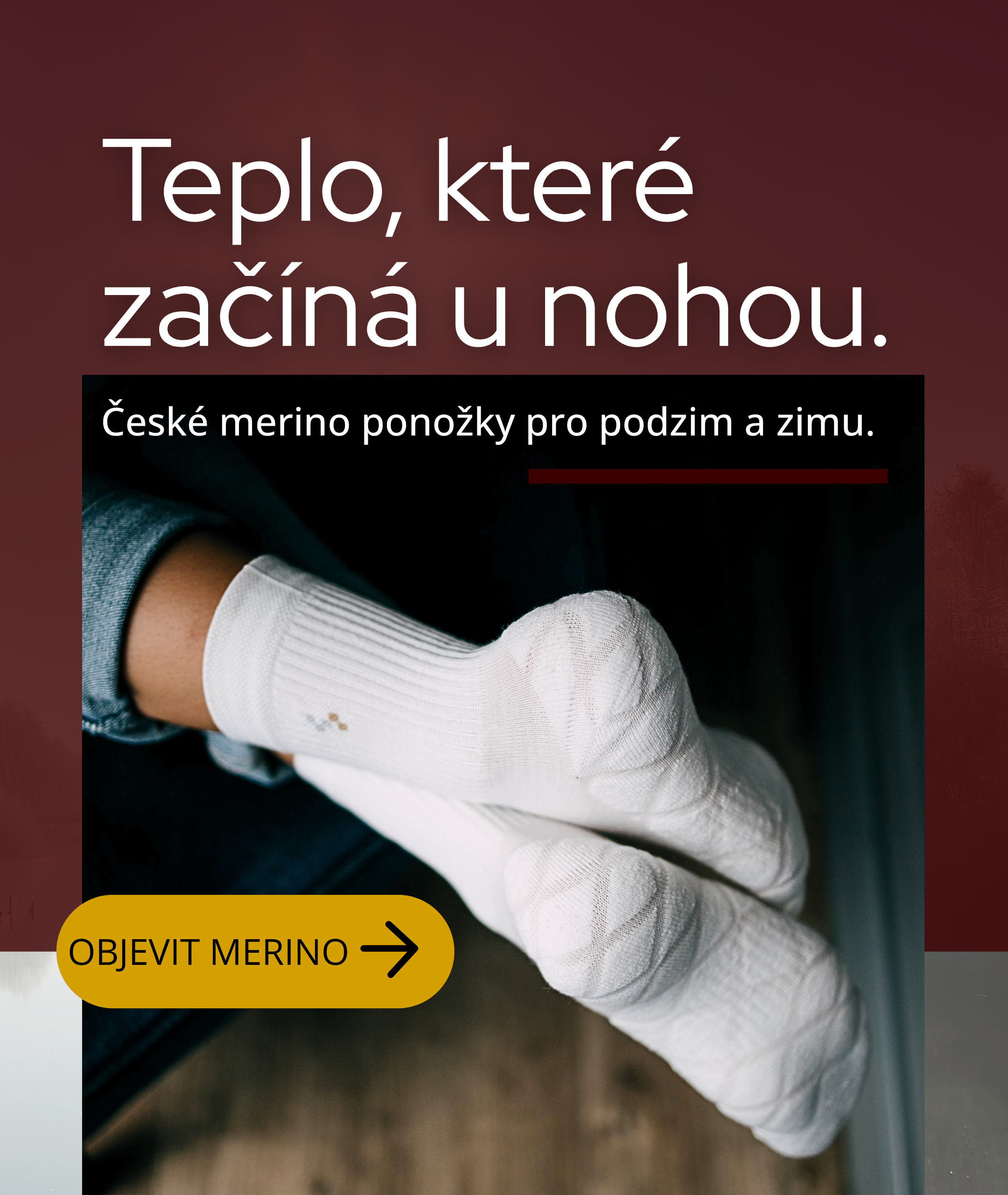Merino ponožky z české výroby pro podzim a zimu